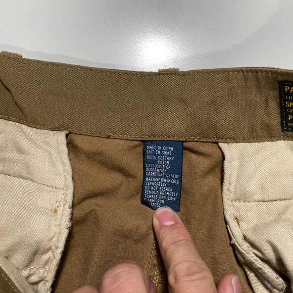 Vintage Polo Ralph Lauren PL-067 Utility Fatigue Pants Tan Men's size 32x31 - Picture 6 of 12